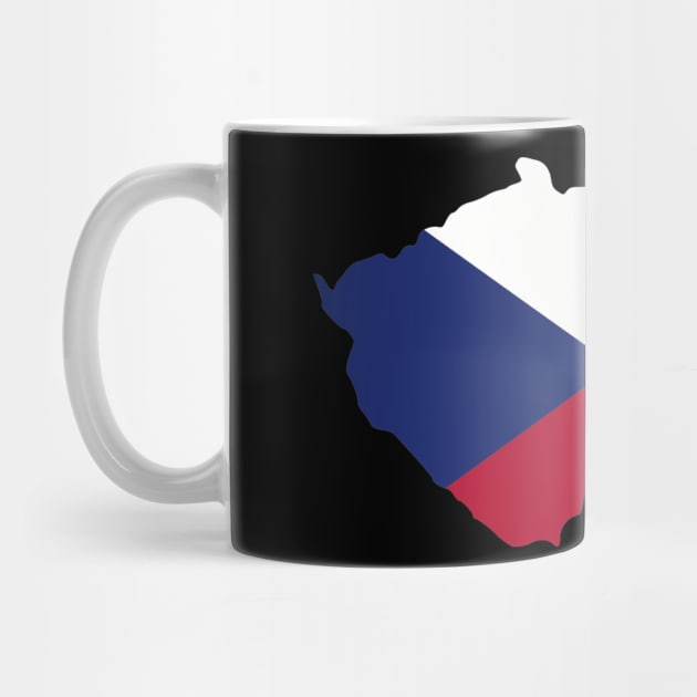 Czech Republic map flag by Designzz